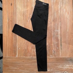 AG Adriano Goldschmied- Black- The Legging Super Skinny Jean. Size 28R